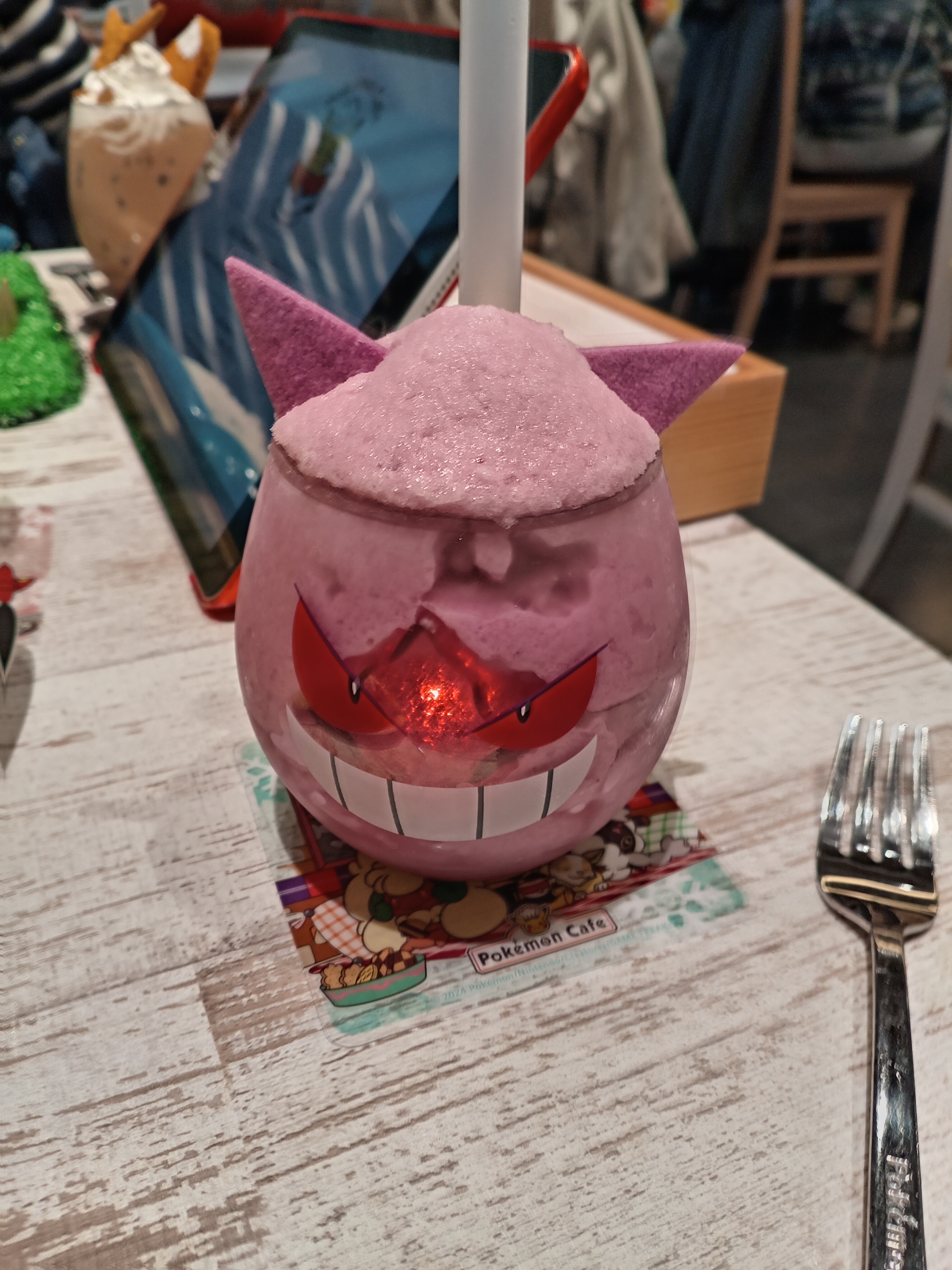 photo of pokémon café's gangar drink